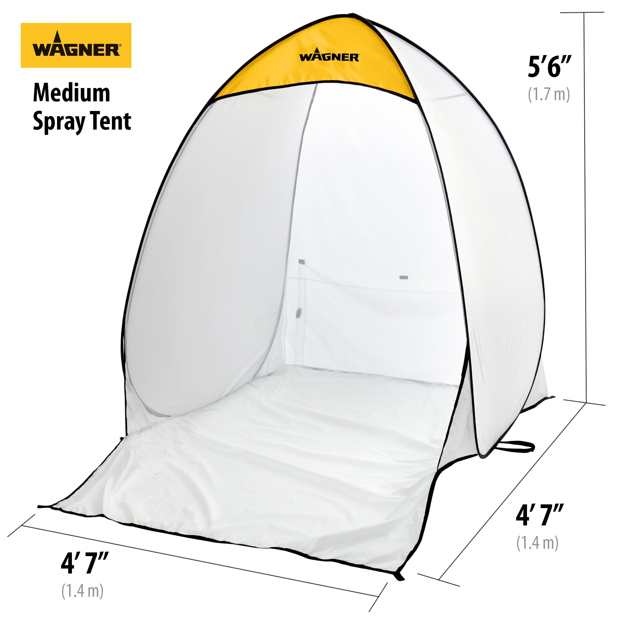Wagner SprayTech Wagner Studio Spray Tent with Built-In Floor, portable  spray paint booth, spray paint tent large, paintspray shelter tent, paint