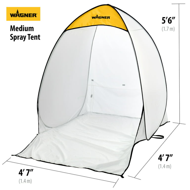 Wagner Spraytech C900038.M Large Spray Shelter with Built-In Floor & Screen  for DIY Spray Painting, Hobby Paint Booth Tool Painting Station,Portable Spray  Paint Tent, White, Yellow - Yahoo Shopping
