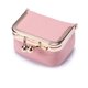 thumbnail image 5 of Caja Mini Anillo Viajes Organizador Joyas Cuero Joyero Con Cerradura Beso para Mujeres Aretes/anillo/collar/pulsera, 5 of 6
