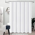 thumbnail image 2 of Cortina de ducha BTTN Boho Long de lino 180 x 200 cm con ganchos, color blanco, 2 of 7