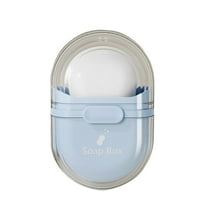 Nkmbld Portable Travel Soap Box, Leakproof Soap Container with Lid, Shatterproof Travel Soap Holder for Bathroom, Gym, Camping, Vacation, Blue
