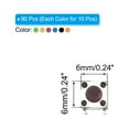 thumbnail image 2 of Uxcell Micro Momentary Tact Switch Kit Tactile Push Button Switch 8 Colors 80 Pack, 2 of 5