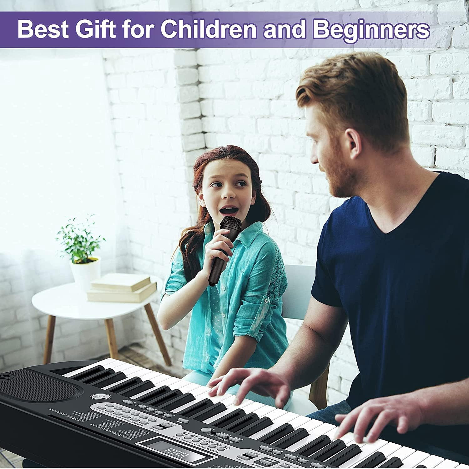Complete 61‑Key Portable Electronic Keyboard Set – LCD Screen, 200 Voices & Rhythms – Includes Stand, Stool, Headphones, Microphone, Music Holder, Note Stickers, Carrying Bag – For Beginners & Kids