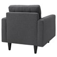 thumbnail image 5 of Modway Empress Fauteuil Rembourré en Tissu Gris, Ensemble de 2, 5 of 5