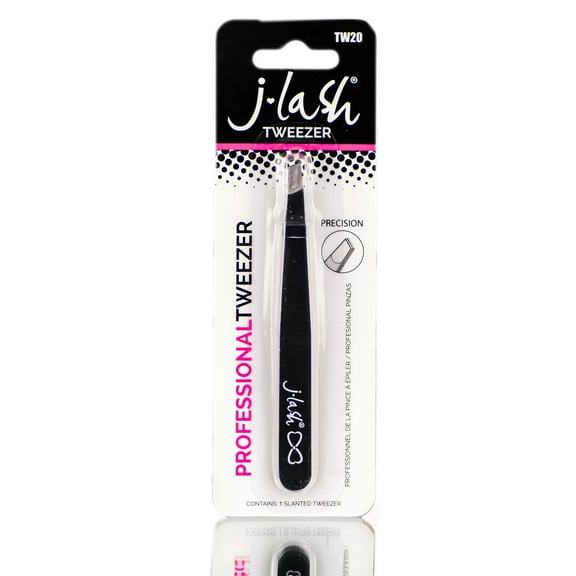 Black , J Lash Pro Tweezer, hair scalp beauty - Pack of 3 w/ Sleek 3-in-1 Comb/Brush