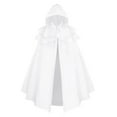 thumbnail image 2 of Agkizg Women Fall Winter Jackets Solid Color Sleeveless Hooded Cape Loose Fitting Casual Warm Outerwear, 2 of 3