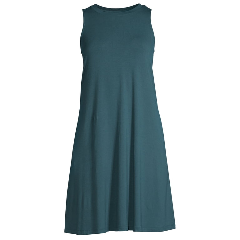 Time and Tru Women s Sleeveless Knit Dress Walmart