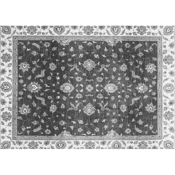 Ahgly Company Indoor Rectangle Oriental Gray Traditional Area Rugs, 2' x 5'