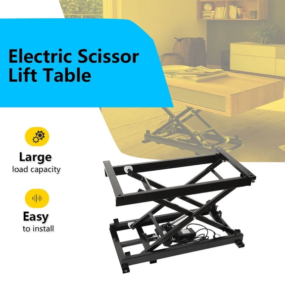 CDZHLTG 26" Electric Lift Table Single Scissor Electric Lifting Platform 132 lbs US