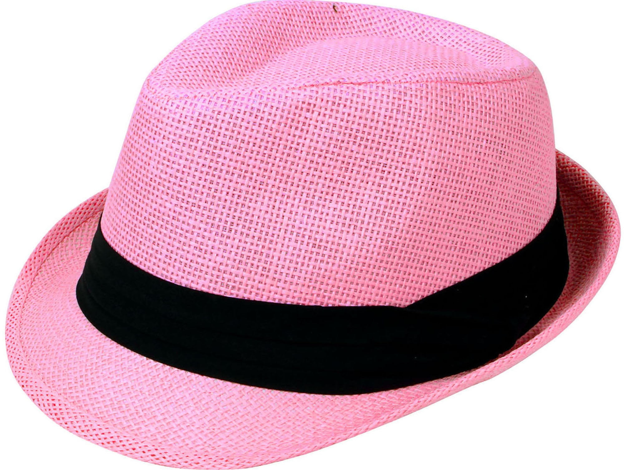 Summer Short Brim Straw Fedora Hat 