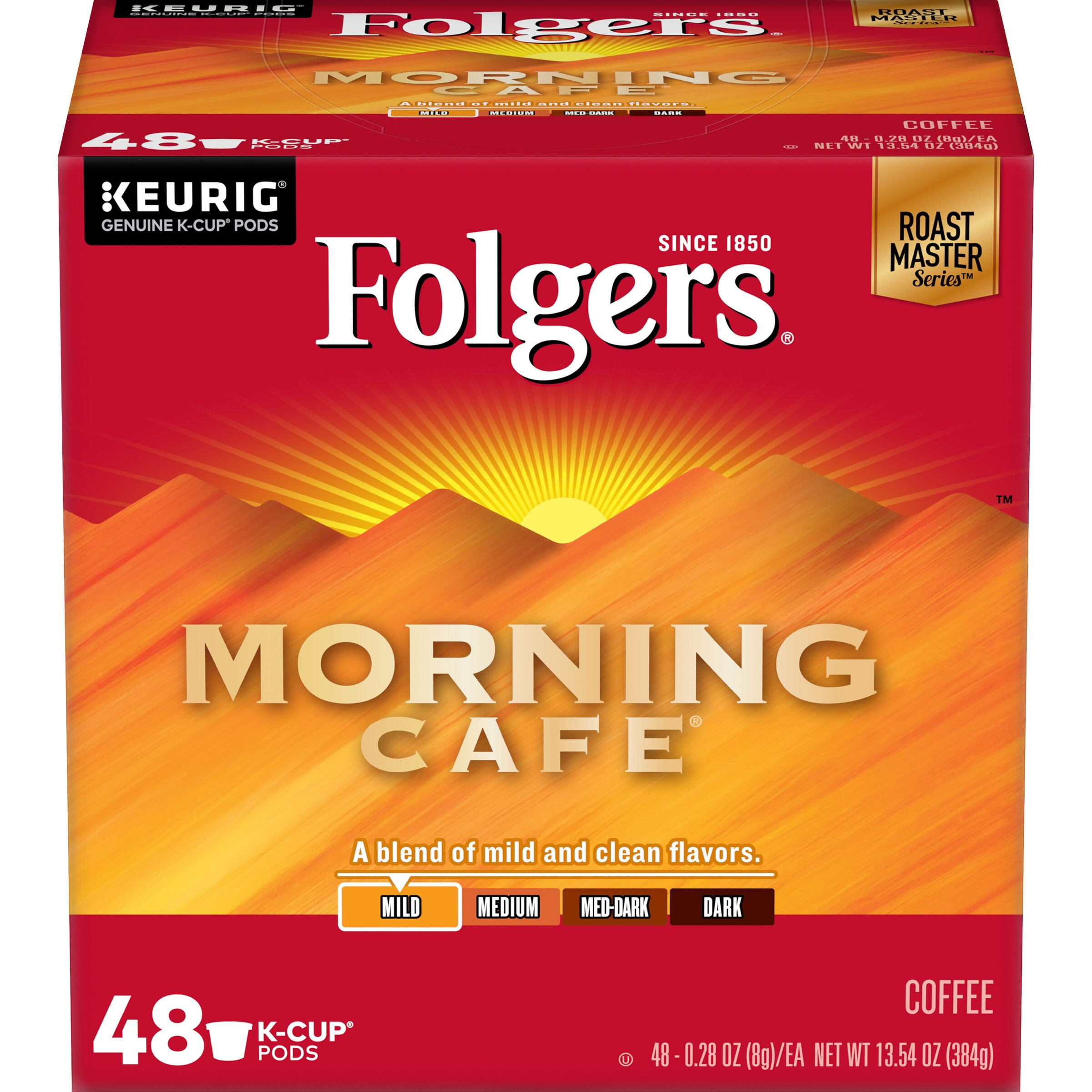 Folgers Cafe, Light Roast Coffee, K-Cup - Walmart.com