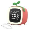 thumbnail image 1 of Reloj despertador de dibujos animados para niños, reloj LED, entrenador de sueño, Control de luz nocturna recargable, temporizador de sueño, Decoración del hogar naranja coralina pequeño retoño, 1 of 1