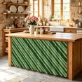 thumbnail image 5 of Green Striped Cabinet Curtains 28"x51" Sink Skirt for Bathroom Kitchen, Modern Geometric Minimalist Lines Self Stick Adhesive Under Desk Covers Tall Laundry Cabinet Storage Organizer, 5 of 8