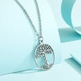 thumbnail image 2 of Tree of Life with A DNA Trunk Necklace Silver DNA Necklace Genealogy Gift, 2 of 5