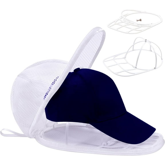 Hat Washer for Baseball Caps, Foldable Hat Cleaner Washing Cage with Mesh Bags,Hat Washing cage for Washing Machine, Hat Cleaner Protector Frame Cage for Adults and Kids