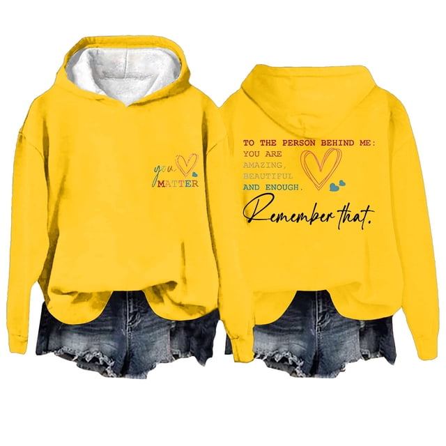 Chandail à Capuche Oversize pour Femmes avec Slogan Graphique, Manches Longues, Esthétique avec Poches