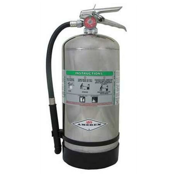 Amerex Wall Mount K- Wet Chemical Fire Extinguishers, Silver, 23.0 lbs