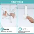 thumbnail image 5 of Qissep Baby Toilet Lock (2 Pack) for Child Safety,Toilet Locks Baby Proof,Easy Intallation,Top Safety Toilet Seat Lock,Fits Most Toilets,White, 5 of 7