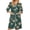 Dark Green(Vintage Floral Print), variant on Women's Robes Zipper Lightweight Loose Fit Womens Bathrobe Zip Up Front 3/4 Sleeve Knee Length Vintage Floral Print Plus Size Pajama Sleepwear with Pockets Dark Green XXL
