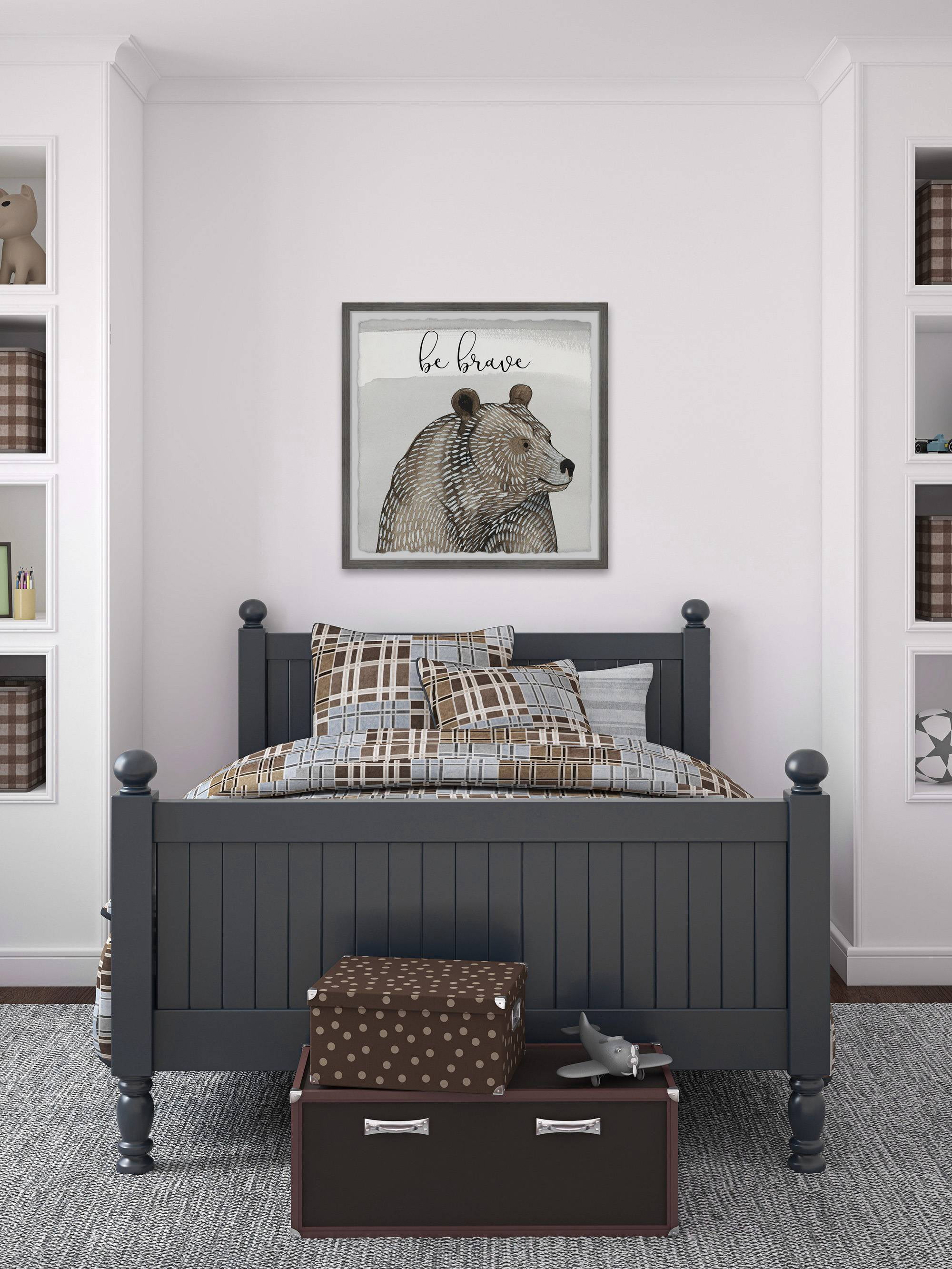 Marmont Hill Cuddliest V Framed Wall Art, 24.00" x 1.50"