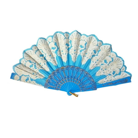 

Chinese Spanish Style Craft Fan Silk Folding Flower Fan Hand Held Dance Souvenir Gift