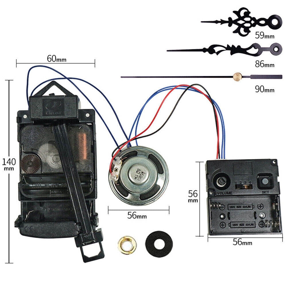 Music Box Quartz Wall Clock Swing Mechanism  Movement Chime Kits Repair Parts Set