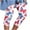 White A, variant on VERUGU Capris Pants for Women Summer Casual Elastic Waist Independence Day Printed Cropped Pants Black L