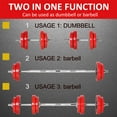 thumbnail image 4 of Soozier 44lbs 2-In-1 Dumbbell & Barbell Adjustable Set Strength Muscle Exercise Fitness Plate Bar Clamp Rod Home Gym Sports Area, 4 of 8