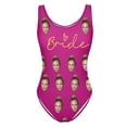 thumbnail image 1 of MKLEKYY Trajes De Baño Mujer Women Fashion Diy Letter Print Piece Swimsuit Sexy Bikini Swimwear Bathing Sleeveless Backless Swimsuit 301, 1 of 3