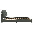 thumbnail image 5 of vidaXL Bed Frame with LED Lights Dark Grey 193x203 cm Fabric, 5 of 5