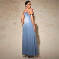 thumbnail image 5 of AURA Womens Plus Size Sleeveless Denim Maxi Dress A Line Washed Stretch Jean Dress 1XL 5XL, 5 of 6