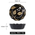 thumbnail image 3 of Qeeadeea Small Round Baking Dish Set Of 2, Colorful Ceramic Pie Pan, Round Ceramic Pie Plate-black-bird, 3 of 7