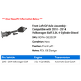 thumbnail image 2 of Front Left CV Axle Assembly - Compatible with 2010 - 2014 Volkswagen Golf 2.0L 4-Cylinder Diesel 2011 2012 2013, 2 of 2