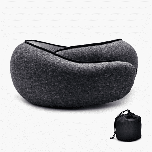 Travel-Ready Memory Foam Neck Support Pillow: U-Shaped Design for All-Round Cervical Care, Soft Cotton Cover, Removable & Washable, Compact Storage for Business Trips, Airplane Rides & Naps –