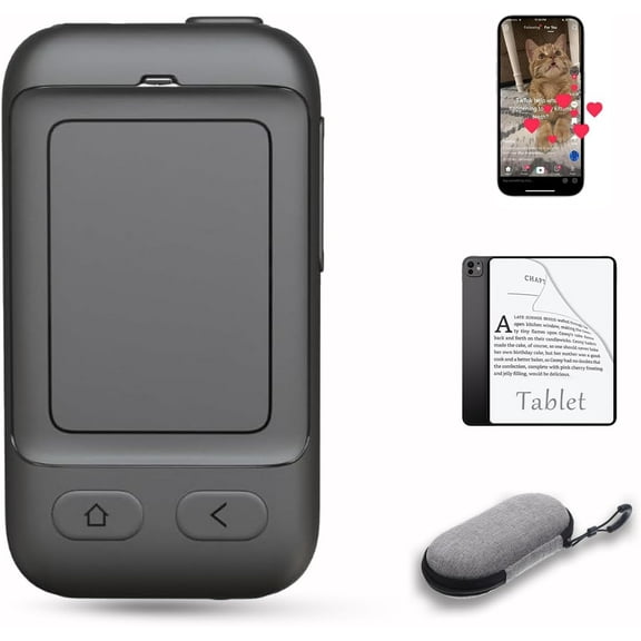 Phone Remote with Touchpad for TikTok, Bluetooth Page Turner for Kindle App, Mini Mouse for iPhone, iPad, Android Devices. Cellphone Camera Photo/Video Remote Control, Carrying Case Included