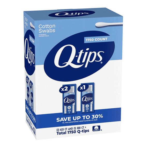 Q-tips Cotton Swabs 1750 Count ( 3 Pack )