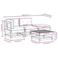 thumbnail image 4 of vidaXL 4 Piece Garden Lounge Set with Cushions Solid Wood, 4 of 5