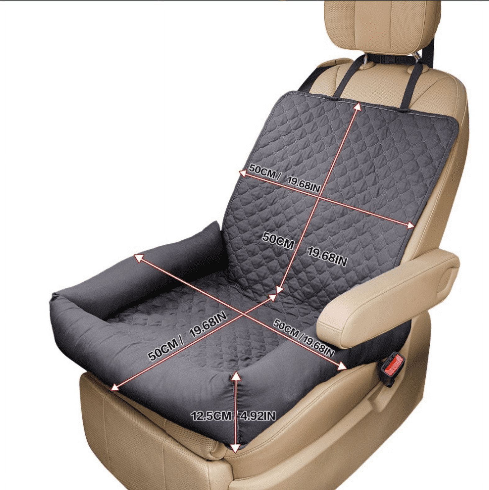 Yogsey Dog Car Seat for Small Medium Dogs,Detachable Washable Travel Safety Pet Seat, Waterproof Car Pet Bed Mat Black