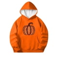 thumbnail image 2 of CBASIHI Girls Halloween Sweatshirts with Pockets Fleece Warm Casual Cute Long Sleeve Pumpkin Print Pullover Hoodies Orange 10 T, 2 of 7