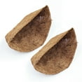 Walbest 2Pcs Thick Coco Coir Liners for Hanging Basket, Half Round