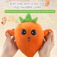 thumbnail image 3 of Muñeco de peluche con forma de fruta, interactivo, sensible al tacto, sonido rico, entretenimiento, fresa, plátano, zanahoria, juguete interactivo musical para bebés, suministros para niños, 3 of 6