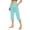 18# Cyan, variant on Womens Capri Pants Summer Business Casual Pull On Womens Capris with Pockets Watermelon Red S