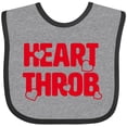 thumbnail image 3 of Inktastic Heart Throb (red) Boys or Girls Baby Bib, 3 of 4