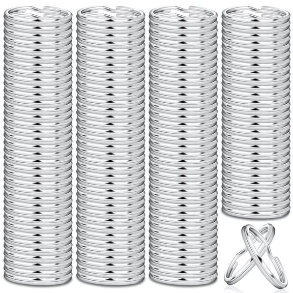100 Pack Keyrings, Split Key Rings Bulk for Keychain and Crafts (1 Inch)