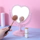 thumbnail image 5 of Espejo pequeño estilo vintage, espejo de tocador, espejo de escritorio de doble cara, espejo de corazón, espejo de maquillaje de escritorio, 5 of 6