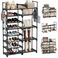 thumbnail image 1 of Zapatera Con Montaje DIY, Zapatera Organizador De 8+5 Niveles, Estante Para Zapatos De Metal, Shoe Rack Con 15 Ganchos, Para Botas De Mujer, Bolsos Y 26-32 Pares De Zapatos, Para Armario, Entrada, 1 of 7