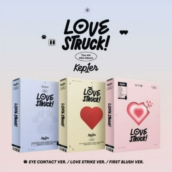 Kep1Er - Lovestruck! - Random Cover - incl. 84p Photobook, 3 Postcards, Tattoo Sticker, Hidden Message card, Folded Poster   2 Photocards - Music & Performance - CD