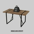 thumbnail image 4 of Tcbosik 55"L Rectangular Dining Table, Kitchen Table for 4, Industrial Table with Metal Legs for Dining Room Living Room, Brown, 4 of 8