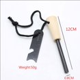 thumbnail image 3 of ShenMo Outdoor Sports Camping Adventure Fire Making Two Pieces 2 In 1 Portable Stainless Steel Scraper Flint Rod + 18 x 100mm Magnesium Rod for, 3 of 5
