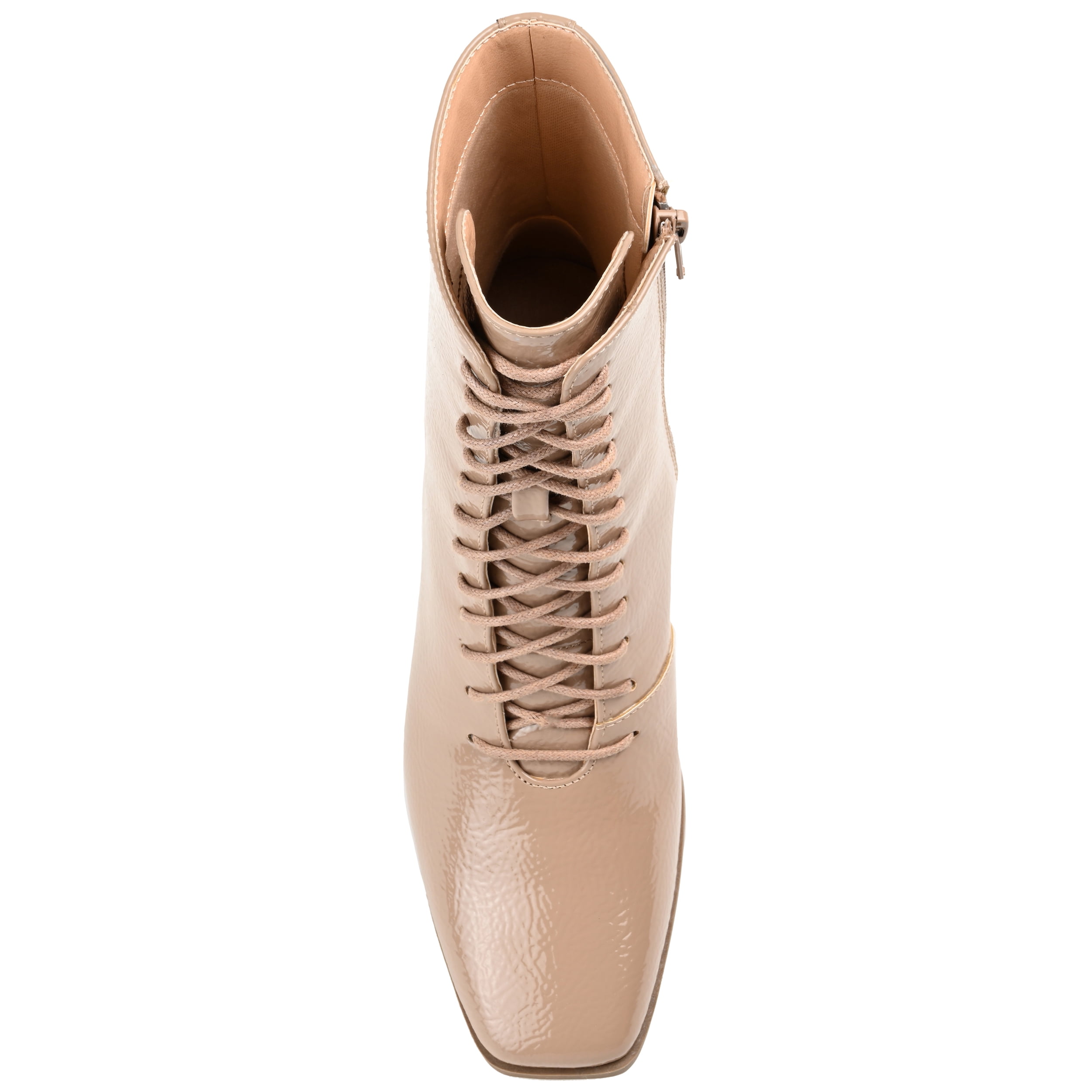 Journee Womens Covva Inside Zip Stacked Heel Booties, Widths Available